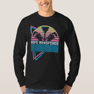 Lustiger Installateur Sanitär Retro Rohr Flüsterer T-Shirt