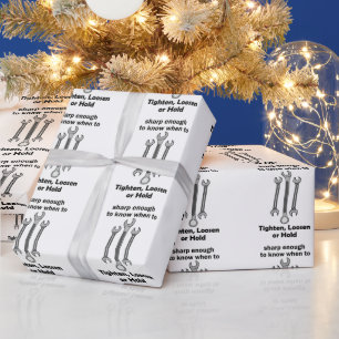 Lustiger intelligenter Schraubenschlüssel Handwerk Geschenkpapier