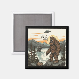 Lustiger Introvert Bigfoot Sasquatch Loch Ness Ret Magnet