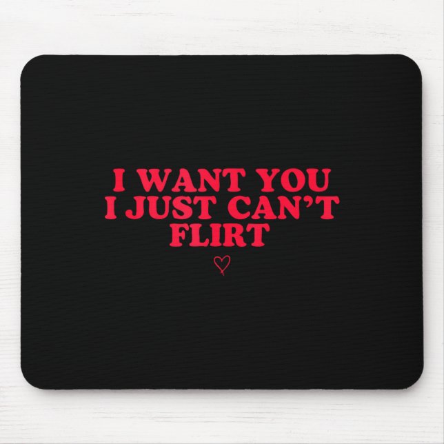 Lustiger Introvert Valentinstag Ich Will Dich Ich  Mousepad (Vorne)