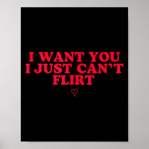 Lustiger Introvert Valentinstag Ich Will Dich Ich  Poster