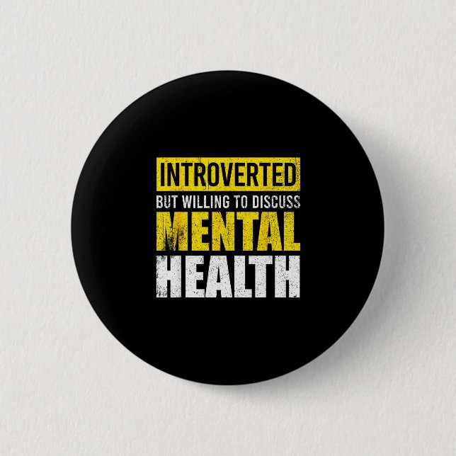Lustiger introvertierter aber bereit, über psychis button (Vorderseite)