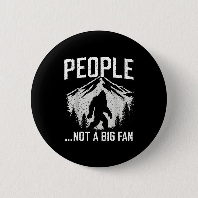 Lustiger Introvertierter Bigfoot Menschen Kein Gro Button (Vorderseite)