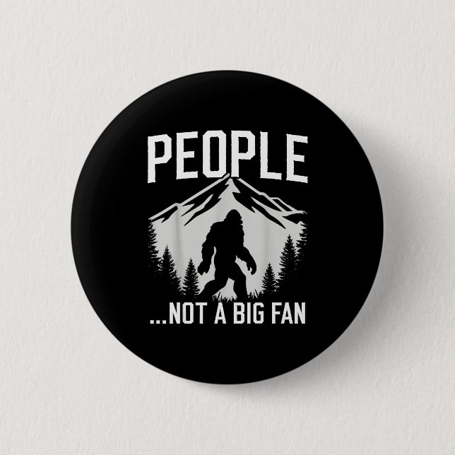 Lustiger Introvertierter Bigfoot-Menschen Kein Gro Button (Vorderseite)