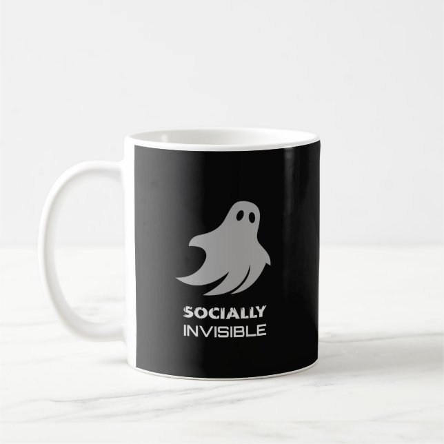 Lustiger introvertierter spooky Geist Kaffeetasse (Links)