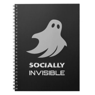 Lustiger introvertierter spooky Geist Notizblock