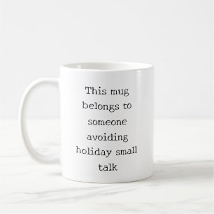 Lustiger Introvertierter Weihnachts-Urlaubszitat Kaffeetasse