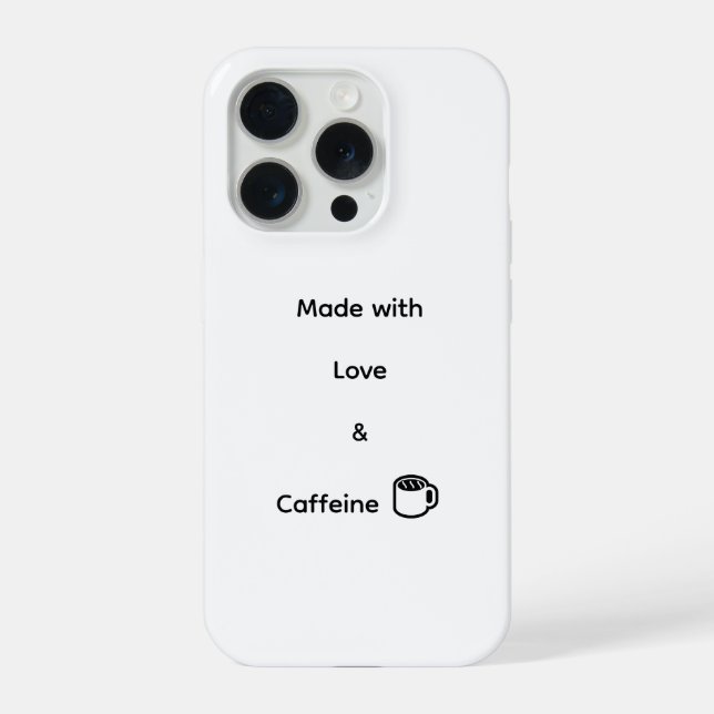 Lustiger iPhone 15 Pro Case - Hergestellt mit Lieb Hülle (Rückseite)