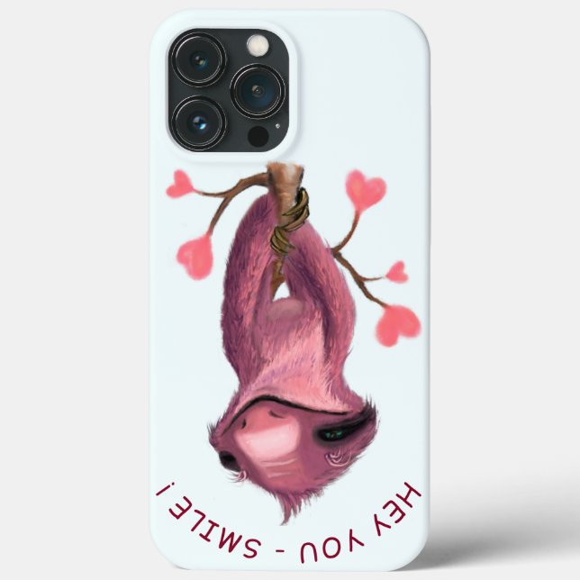 Lustiger iPhone-Case mit spielerischem Faultier -  Case-Mate iPhone Hülle (Rückseite)