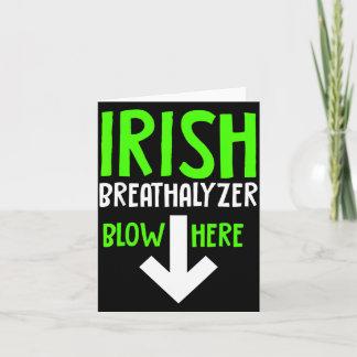 Lustiger irischer Alkoholtest Blasen Sie hier Heil Karte