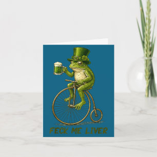 Lustiger irischer Frosch verdammte Leber St. Patri Karte