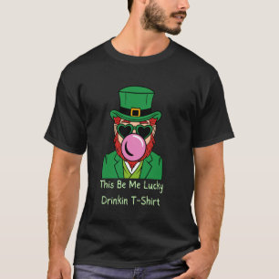 Lustiger irischer Leprechaun Glückliches Trinken T-Shirt