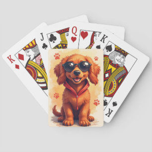 Lustiger Irischer Roter Setter Kawaii Hund Spielkarten