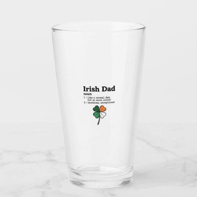 Lustiger irischer Vater, Definition Kleeblatt Vint Glas (Vorderseite)