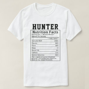 Lustiger Jäger Ernährungsfakten Wildtier-Enthusias T-Shirt