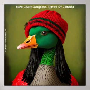 Lustiger jamaikanischer Mungo Reggae Gans Poster