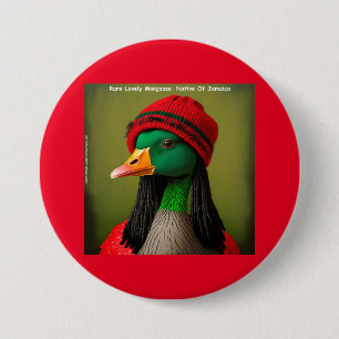 Lustiger jamaikanischer Reggae-Mungo Kanadagans Button