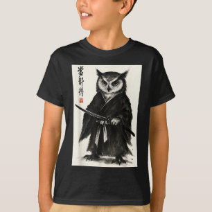 Lustiger japanischer Anime-Manga-Stil Samurai-Krie T-Shirt
