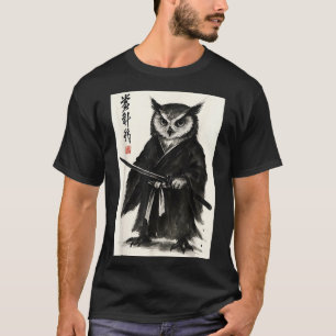 Lustiger japanischer Anime Manga-Stil Samurai-Krie T-Shirt