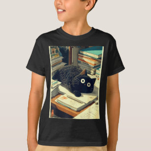 Lustiger japanischer Katzenlehrer Schüler Schule l T-Shirt