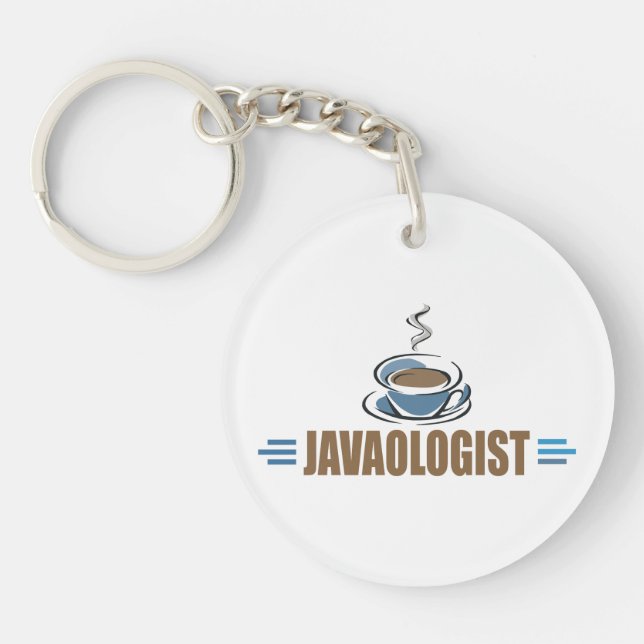 Lustiger Java-Kaffee Schlüsselanhänger (Vorderseite)