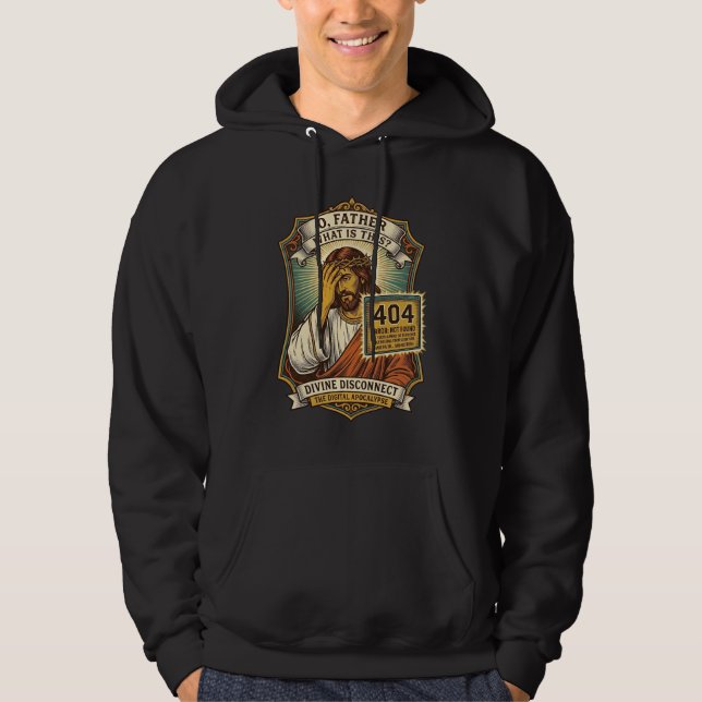 Lustiger Jesus 404 Error Web Entwickler Programmie Hoodie (Vorderseite)