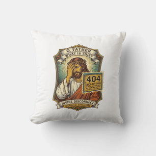 Lustiger Jesus 404 Error Web-Entwickler Programmie Kissen