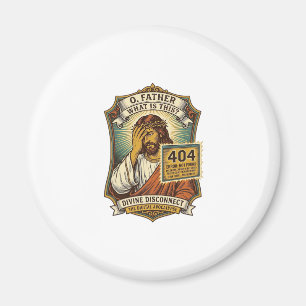 Lustiger Jesus 404 Error Web Entwickler Programmie Magnet