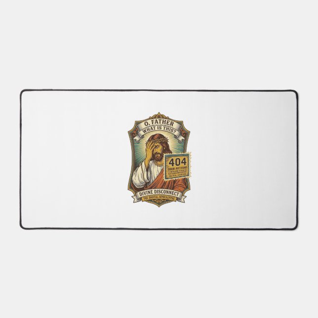 Lustiger Jesus 404 Error Web Entwickler Programmie Schreibtischunterlage (Vorderseite)