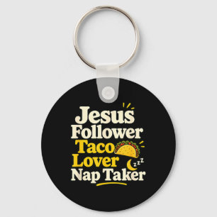 Lustiger Jesus-Anhänger Taco Nap Schlafliebhaber Schlüsselanhänger