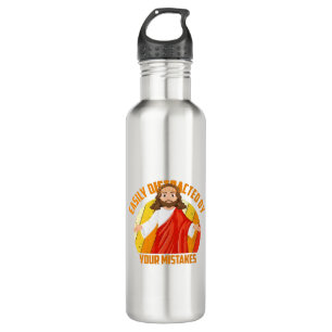 Lustiger Jesus Edelstahlflasche