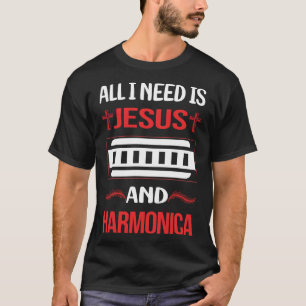 Lustiger Jesus-Harmonika-Mundorgel T-Shirt