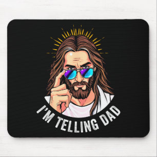 Lustiger Jesus, ich erzähle Papa religiös  Mousepad