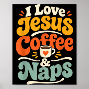 Lustiger Jesus Kaffee Christlicher Glaube Morgen-G Poster