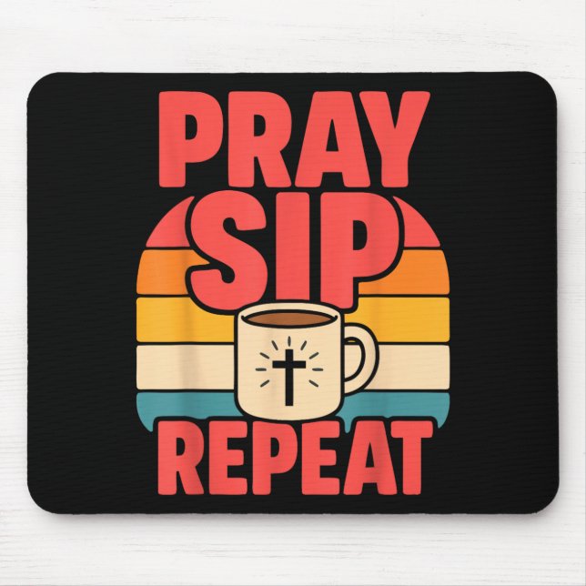 Lustiger Jesus Kaffee Christlicher Glaube Mousepad (Vorne)