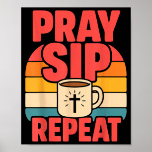 Lustiger Jesus Kaffee Christlicher Glaube Poster