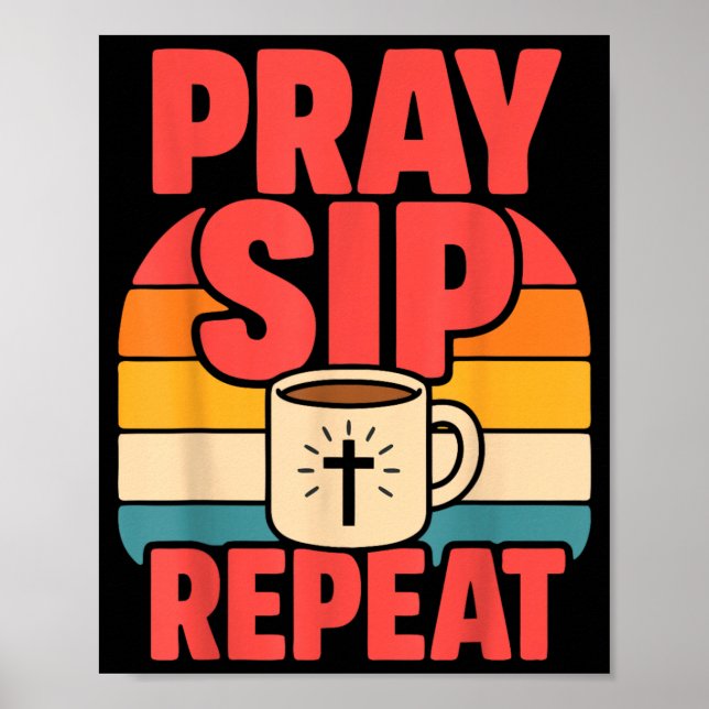 Lustiger Jesus Kaffee Christlicher Glaube Poster (Vorne)