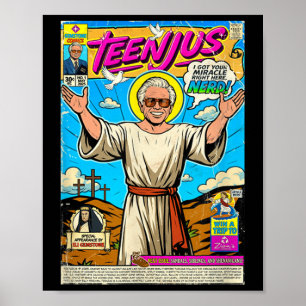 Lustiger Jesus-Meme Christ Glaube Zweite Ankunft Poster