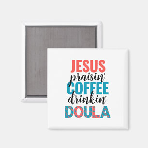 Lustiger Jesus preisender Kaffee trinkender christ Magnet
