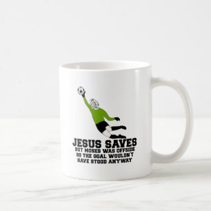 Lustiger Jesus rettet Tasse