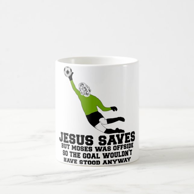 Lustiger Jesus rettet Tasse (Mittel)
