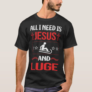 Lustiger Jesus-Rodel Rodelsportler T-Shirt