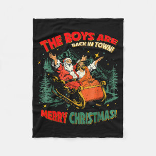 Lustiger Jesus Santa The Boys Are Back In Town Fro Fleecedecke