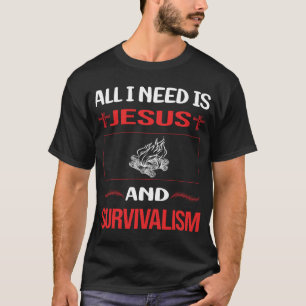 Lustiger Jesus Survivalismus Prepper Preppers Über T-Shirt