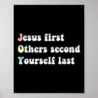 Lustiger Jesus zuerst, andere an zweiter Stelle, d