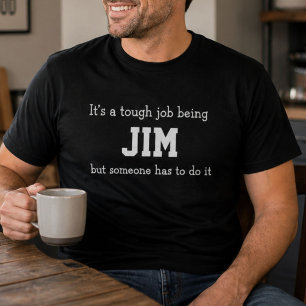 Lustiger Jim Personalisierter Geburtstag Schwerer T-Shirt