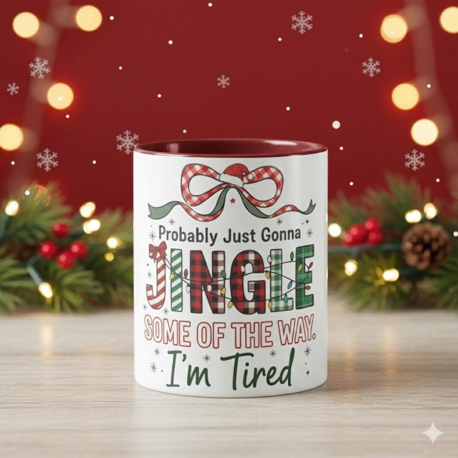 Lustiger Jingle-Weihnachten 11 oz Kaffeetasse (Von Creator hochgeladen)