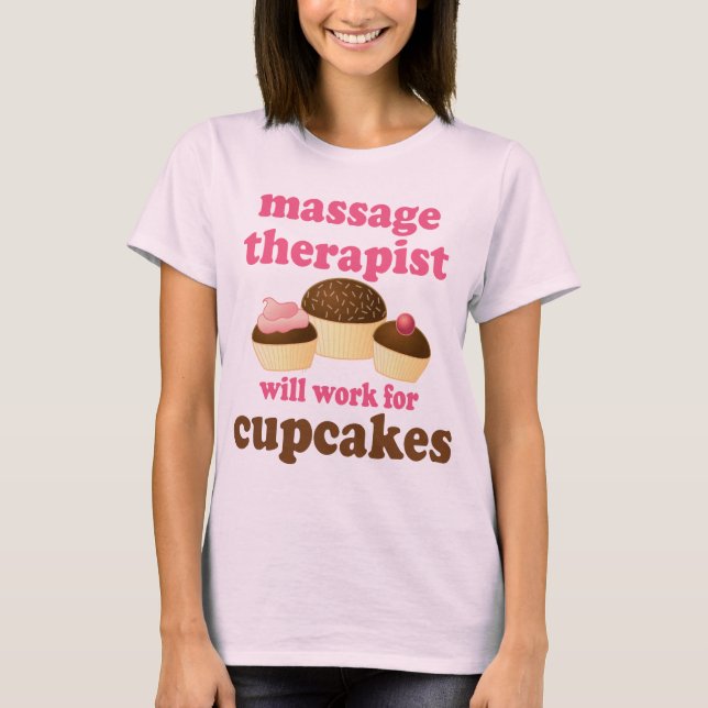 Lustiger Job-Schokoladen-Massage-Therapeut T-Shirt (Vorderseite)
