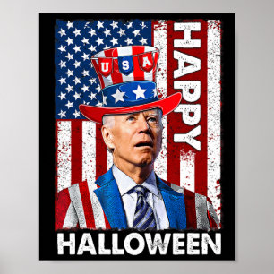 Lustiger Joe Biden 4. Juli Frohes Halloween Americ Poster