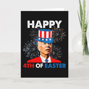Lustiger Joe Biden 4. Juli Fröhlicher 4. Ostern un Karte